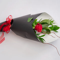 Single Rose with Chocolates