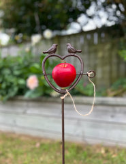 Bird Feeder Heart on a Stick