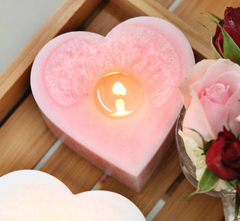 Living Light Heart Candle with Tealights