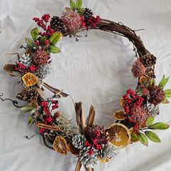 Dried Vine Christmas Wreath