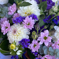 White and Mauve Posy