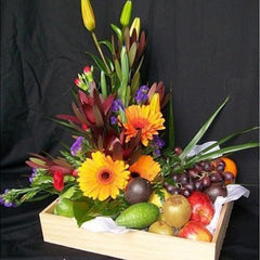 Fruit & Flowers Gift Basket