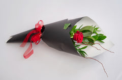 Single Rose with Chocolates