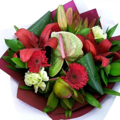 Modern Red and Green Bouquet