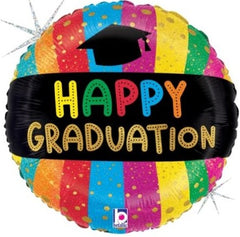 Happy Graduation Colourful - 9" Stick Balloon