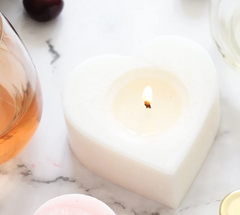 Living Light Heart Candle with Tealights